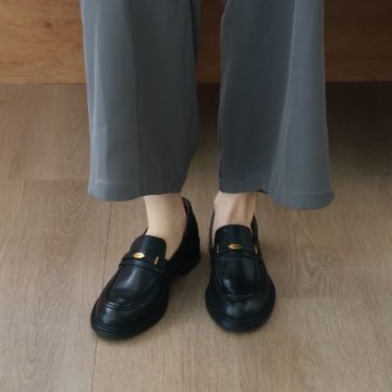 WYPEX 質感小金塊真皮樂福鞋女鞋通勤