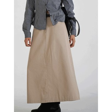 Codibook｜韓國 MANDARINE TREE 奶油風直筒棉質長裙［預購］裙子 傘狀裙 女裝