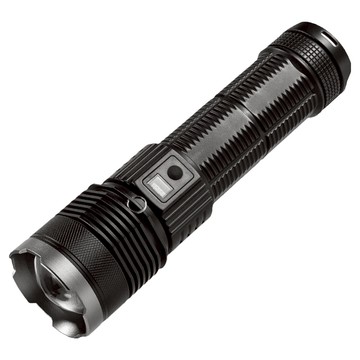 小麥購物 超遠射距爆亮強光多功能手電筒 L1424  1個  黑色