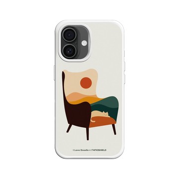 iPhone 16 SolidX 白 - ilovedoodle (Lim Heng Swee) - Cat Landscape - Chair 貓咪椅子