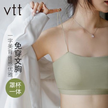 抹胸美背內衣女防走光小胸打底背心式小吊帶薄款內搭文胸夏季裹胸