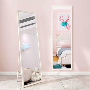 全身鏡子落地式房間學生宿舍少女網紅立體穿衣鏡貼墻掛墻臥室練舞