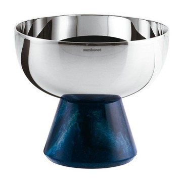 義大利Sambonet │Madame不鏽鋼小缽含底座11cm-青石藍