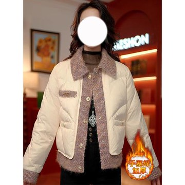 小香風時尚短款保暖棉服女2025新款冬季高級感顯瘦氣質加厚外套潮