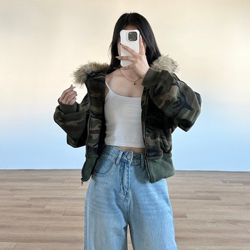平價衣著 內刷絨 保暖 迷彩連帽拉鍊外套 厚外套 迷彩連帽外套 復古重磅連帽開襟衫 連帽外套 迷彩 短版 拉鏈上衣外套