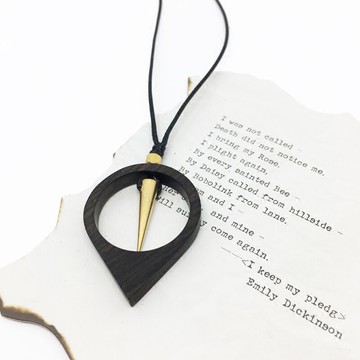 它說［古］木質吊墜 男女長款項鏈 毛衣鏈 原創手工制作 簡約歐美