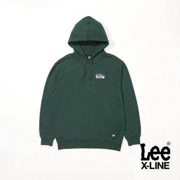 Lee X-LINE後背印花大學T 男 深綠 LL220411736
