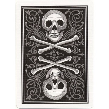 【USPCC 撲克】Bicycle skull and bone 紀念撲克 黑 ivory-S10219992