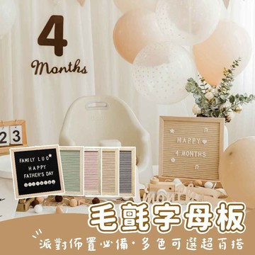 字母毛氈留言板 毛氈字母板 拼字板 留言板 簡約風 拍照道具 派對佈置 慶生 周歲｜GoGraphy