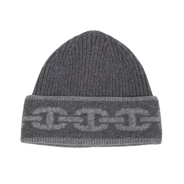 HERMES Heaven beanie反折針織帽(灰色)