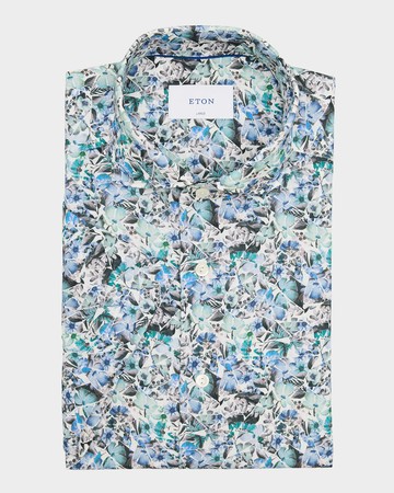 Men's Signature Linen Mosaic Floral Dress Shirt