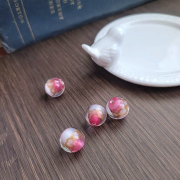 DIY材料。7.5mm手工琉璃珠(4顆入) 串珠散珠/僅一組/