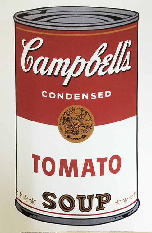 キャンベルスープ缶 I(Tomato) 1968（アンディ ウォーホル）（ウッド 
