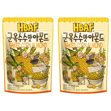 HBAF 杏仁果與烤玉米 120g 辦公室瘋狂團購零食 酥脆與香甜  2包