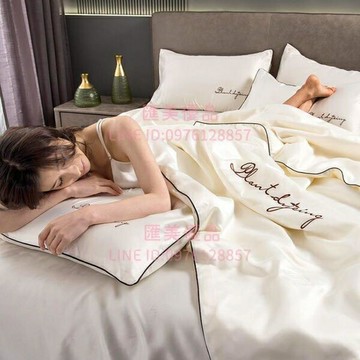 涼被可水洗冰絲空調被夏天舒適素色被子涼感被可機洗【聚寶屋】