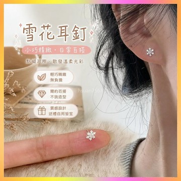 ✨耳釘✨雪花耳釘女S925銀養耳洞ins精致秋冬耳骨耳環小眾設計高級感耳飾  | 海鷗