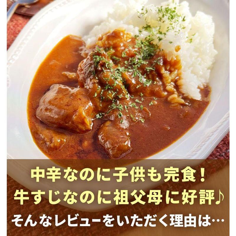 江戸商人 牛すじ肉カレー 中辛 8パック入り 100%国産牛すじ玉ねぎ使用 年末年始