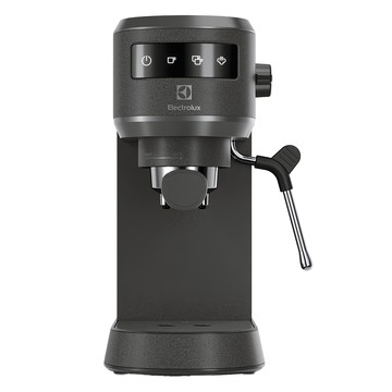 Electrolux 伊萊克斯 半自動義式咖啡機 E5EC1-51MB 珍珠黑 觸控介面款 20 Bar高壓萃取 穩固強勁蒸氣 14cm窄型設計  黑色
