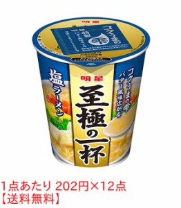 ★まとめ買い★　明星 至極の一杯 塩ラーメン 65G　×12個