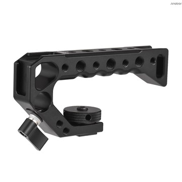 攝影支架通用頂部手柄相機頂部手柄,帶 4 個冷靴支架 ARRI 定位孔 1/4 英寸和 3/8 英寸螺紋孔,兼容相機籠運