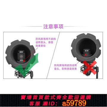 【台灣公司 可打統編】電容麥克風咪罩錄音棚防風屏防噴隔音罩吸音混響全封閉網紅話筒套