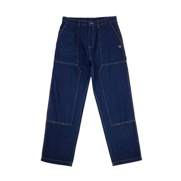 CONVERSE DENIM BAGGY CARPENTER PANTS DENIM BLUE 男牛仔長褲 藍-TWMCJ129-UHD