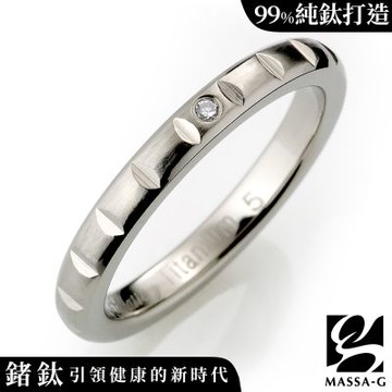 MASSA-G DECO系列【私藏系-迷霧】雪白銀 鈦金戒