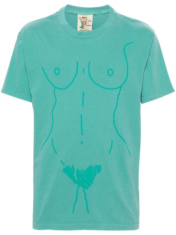 KidSuper - graphic-print cotton T-shirt - men - Cotton - S - Green