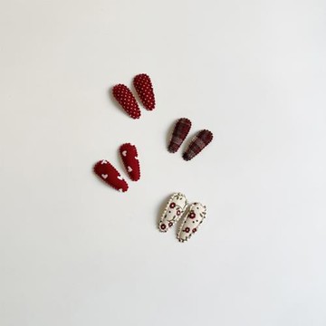 紅色寶寶布藝小發夾女童劉海碎發整理bb夾不傷發嬰幼兒汗毛夾頭飾