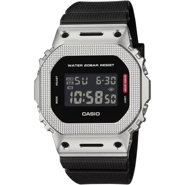 CASIO G-SHOCK 金屬圈格狀紋理電子錶 手錶 學生錶 GM-5600M-1