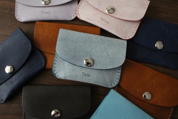 聖誕禮物【客製】啪鈕散銀包 / 人像畫 / 顏似繪 / 皮革