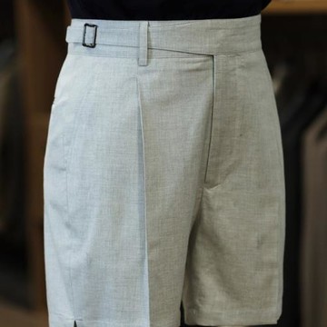 大碼男裝夏新款廓爾喀中高腰西裝短褲男士直筒寬松高級休閑褲短褲