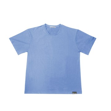 男絲滑透氣冰沁棉T-黛藍XL