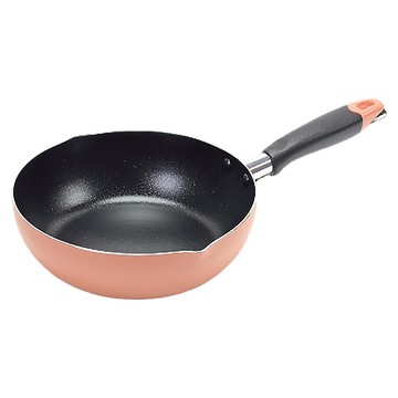 PEARL LIFE 珍珠金屬 IH適用 氟塗層煎鍋 HC-68 橘色  22cm  1個