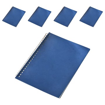 小麥購物 A5線圈筆記本 G276 130g 50張  5本  藍色