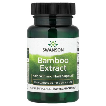 Swanson Vitamins, 竹子提取物全素膠囊，60 粒（每粒 300 毫克）