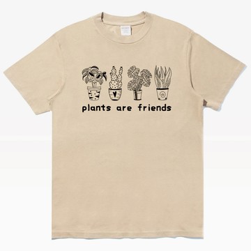 plants are friends 中性短袖T恤 8色 咖啡夏日快速出貨禮物潮T寬鬆百搭露營旅行戶外植栽植物觀葉鹿角