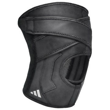 adidas 愛迪達 可調式綁帶護膝  1個  黑色  M