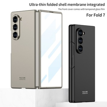 德係附一體熒幕保護膜 適用三星 Galaxy Z Fold8ultra手機殼Fold7/6/5超薄純色摺疊屏防摔保護套