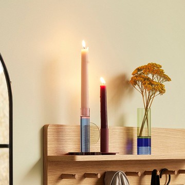 【Hübsch】-991417 冷色系跳色小耳朵造型燭台 擺飾