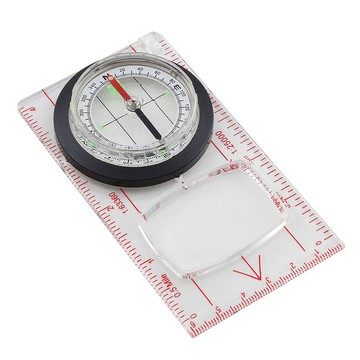 (5入超值組) 定向越野放大鏡地圖尺指北針【B218】