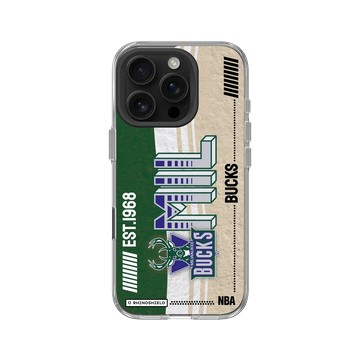 iPhone 16 Pro Clear Case（相機按鈕） 透明 - NBA - 復古球員卡-密爾瓦基公鹿 Milwaukee Bucks - Vintage Card