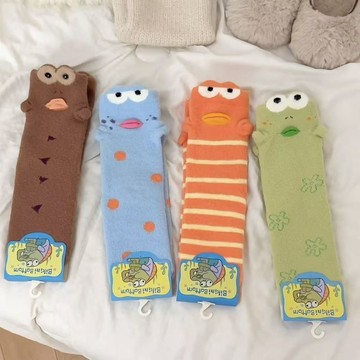 隔日到貨✨比奇堡 醜魚襪子 女 寵物服飾 可愛 搞怪 珊瑚絨 中筒襪 居家保暖 睡眠襪 交換禮物 生日禮物