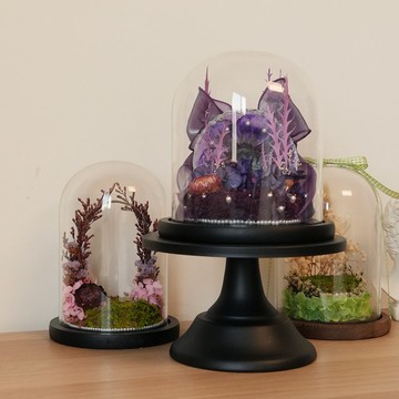 Manyu 訂製永生花座  玻璃罩 紀念花座 紀念擺件