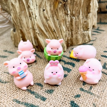 《花田多肉》🌵【小豬擺飾】 可愛小物/微景觀/小擺件/組盆/裝飾/園藝