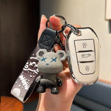 標緻 Peugeot 暴力熊鑰匙套 308 408 508 208 2008 3008 5008 TPU材質 汽車鑰匙殼