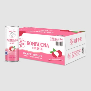 [咕嚕康普茶] 無加糖荔香美人康普茶（24瓶/箱）-無加糖荔香美人康普茶