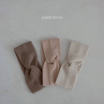 peekaboo 華夫格扭結髮帶｜寶寶髮帶 嬰兒髮帶 女童髮帶 新生兒髮帶 女寶 寶寶衣服 嬰兒衣服 韓國童