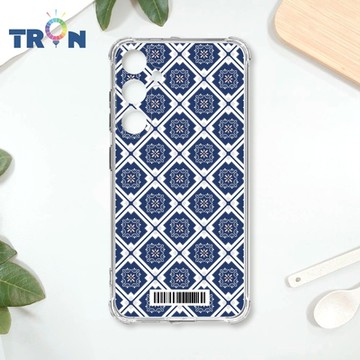 TRON 三星 A35 幾何復古花磚C款 四角防摔載具殼 軟殼 手機殼