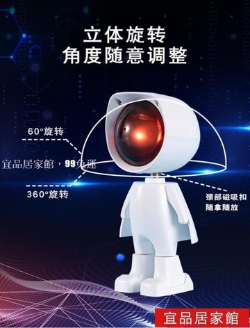 日落燈 mini機器人夕陽燈宇航員日落燈彩虹投影日不落燈落日燈氛圍黃昏燈 MKS 【年終特惠】